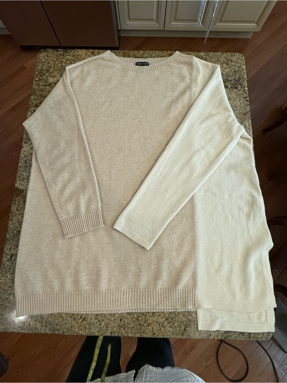 Eileen Fisher Italian Recycled Cashmere Oversized Tunic Sweater L/XL